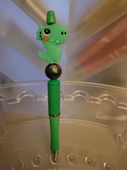 Teal Dinosaur Pen