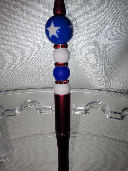Red, White, and Blue Star Pen